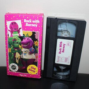 3/$55❤️vintage Barney & Friends Rock With Barney VHS 1991 Sing Along Lyons Group